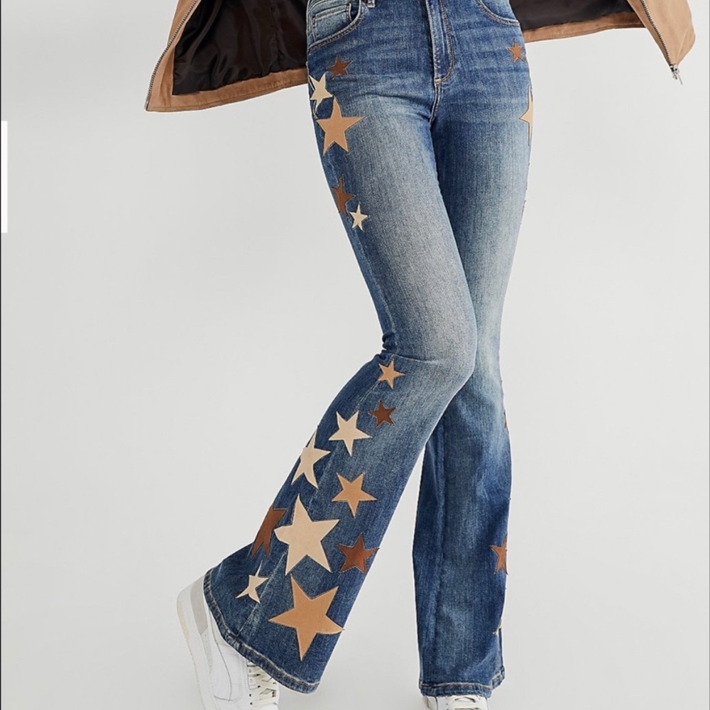 Driftwood Farrah Flare Jeans with Stars